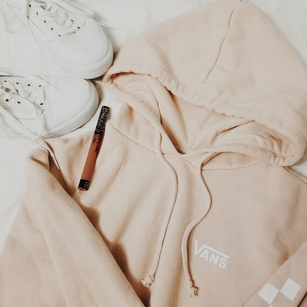 VANS Dusty Pink Cropped Hoodie - Picture 2 of 5
